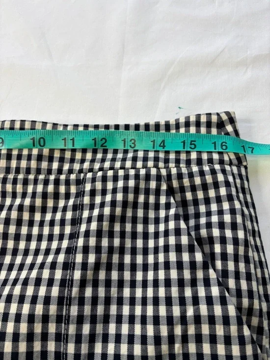 🖤 Veronica Beard Gingham Pants Womens 12 Black White Stretch Lined Career 🖤 - Picture 8 of 14